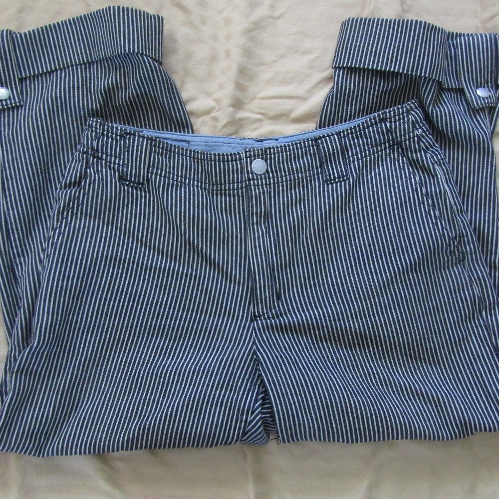 Liz Claiborne Micheala Crop Engineer Stripe Pants